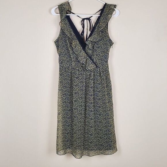 Johnny Martin Yellow Rose Print Dress Size 7 - Picture 1 of 8